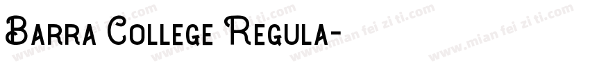 Barra College Regula字体转换